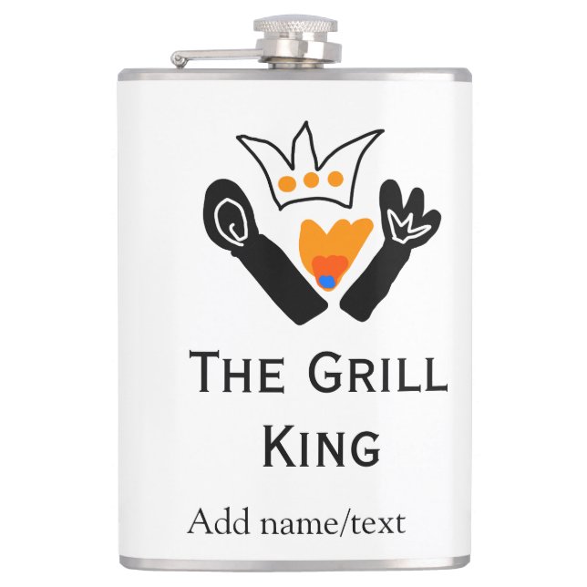 Der Grill-Meister hinzufügen Namen Text Kochen am  Flachmann (Vorderseite)