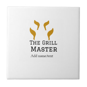 Der Grill-Meister hinzufügen Namen Text Kochen am  Fliese