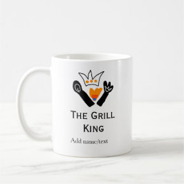 Der Grill-Meister hinzufügen Namen Text Kochen am  Kaffeetasse