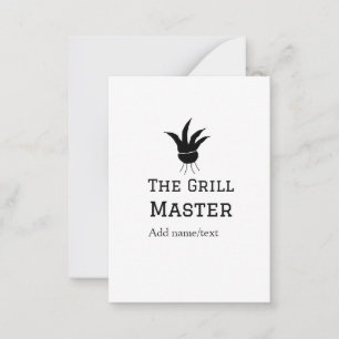 Der Grill-Meister hinzufügen Namen Text Kochen am Mitteilungskarte