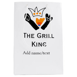 Der Grill-Meister hinzufügen Namen Text Kochen am  Mittlere Geschenktüte