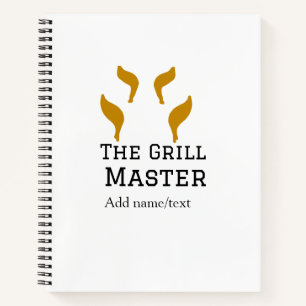 Der Grill-Meister hinzufügen Namen Text Kochen am Notizbuch
