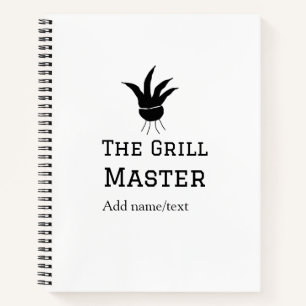 Der Grill-Meister hinzufügen Namen Text Kochen am Notizbuch