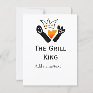 Der Grill-Meister hinzufügen Namen Text Kochen am Postkarte