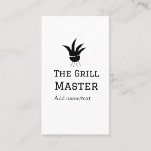 Der Grill-Meister hinzufügen Namen Text Kochen am Visitenkarte