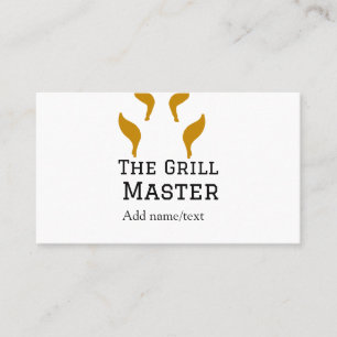 Der Grill-Meister hinzufügen Namen Text Kochen am  Visitenkarte