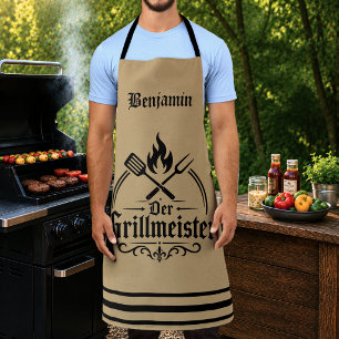 Der Grillmeister Monogramm BBQ Grill Meister Schürze