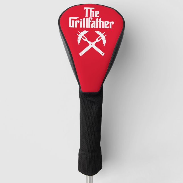 Der Grillvater mit heißen Hunden Golf Headcover (Vorderseite)