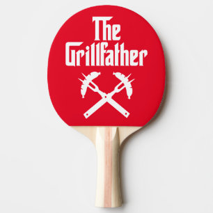 Der Grillvater mit heißen Hunden Tischtennis Schläger