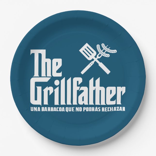 Der Grillvater Pappteller (Vorderseite)
