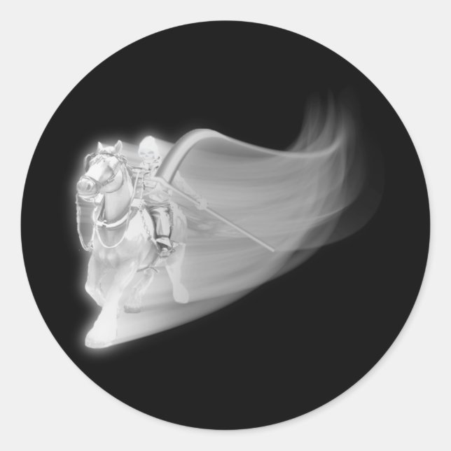 Der grimmige Sensenmann fährt wieder Runder Aufkleber (Vorderseite)