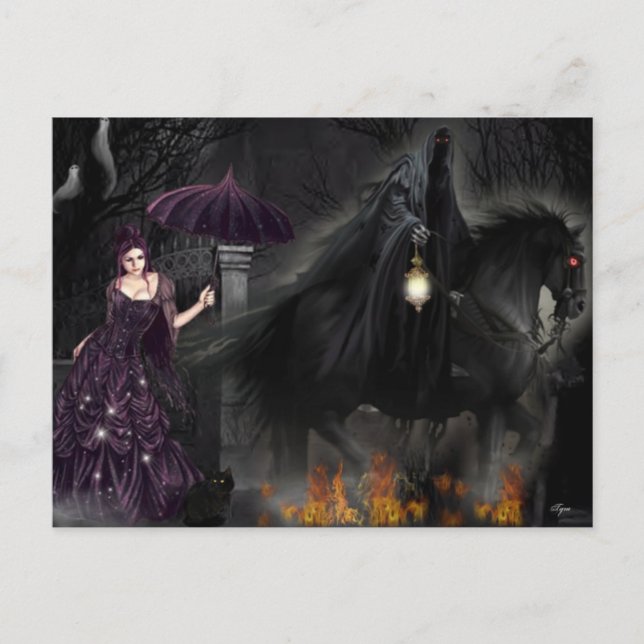 Der grimmige Sensenmann Postkarte (Vorderseite)