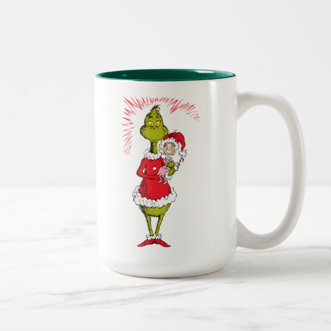 Der Grinch entführt Cindy Lou Wer Zweifarbige Tasse (Rechts)