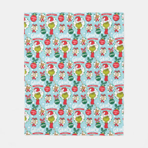 Der Grinch Frohe Wholidays Muster Fleecedecke