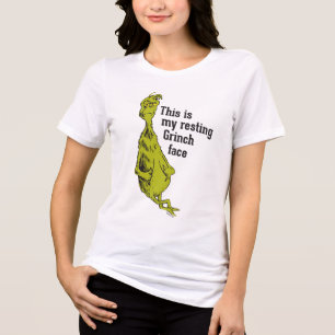 Der Grinch Lustiges Grinch-Gesicht in Ruhe Tri-Blend Shirt