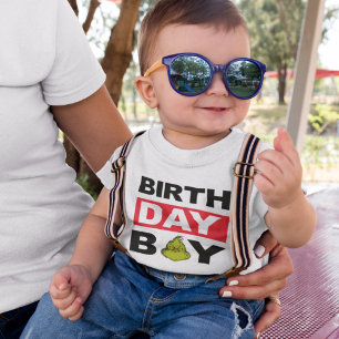 Der Grinch-Schneeflocken-Geburtstagsjunge Baby T-shirt