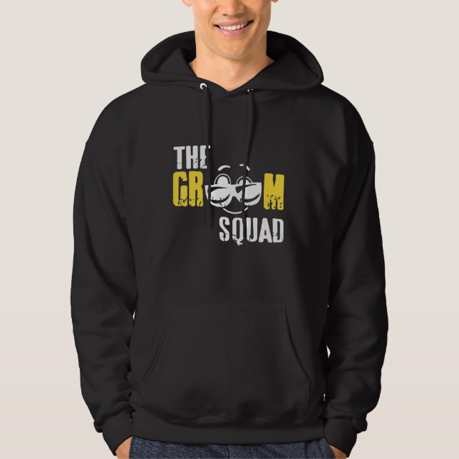 Der Groom Squad Retro Funny Bachelor Party T - Shi Hoodie (Vorderseite)