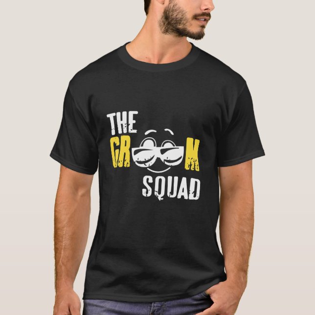 Der Groom Squad Retro Funny Bachelor Party T - Shi T-Shirt (Vorderseite)