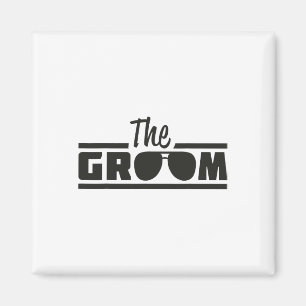 Der Groom Vintagen Männer werden zum Hochzeitstag Magnet