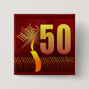 Der große 50 Geburtstags-Knopf Button