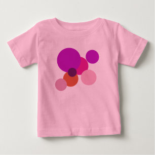 Der große 70er-Polka hat lila Punkte Baby T-shirt