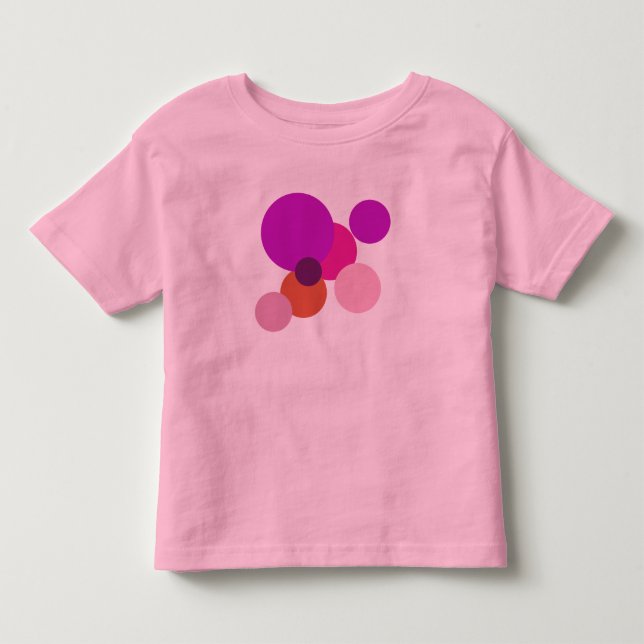 Der große 70er-Polka hat lila Punkte Kleinkind T-shirt (Vorderseite)