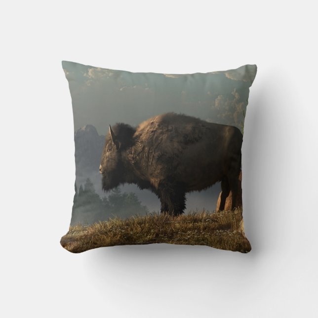 Der große amerikanische Bison Kissen (Vorderseite)