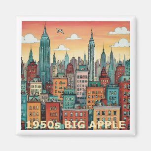 Der große Apfel New York City 1950er Jahre Vorstel Magnet