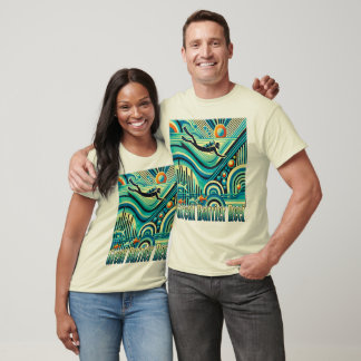 Der große Barrier Reef Retro Diving T - Shirt