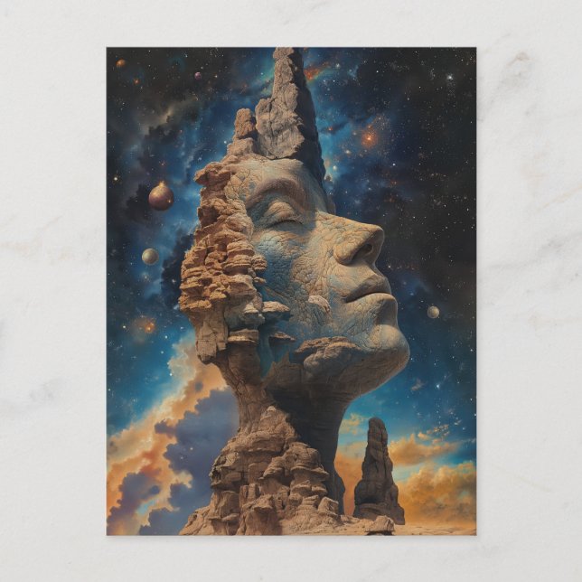 Der große Denker der Universum-Fantasiekunst Postkarte (Vorderseite)