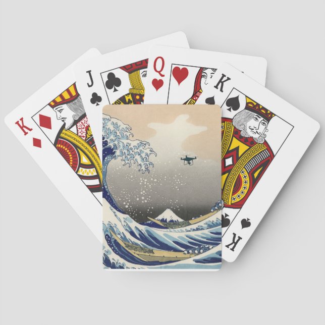 Der große Drohnenschwung von Kanagawa Spielkarten (Rückseite)