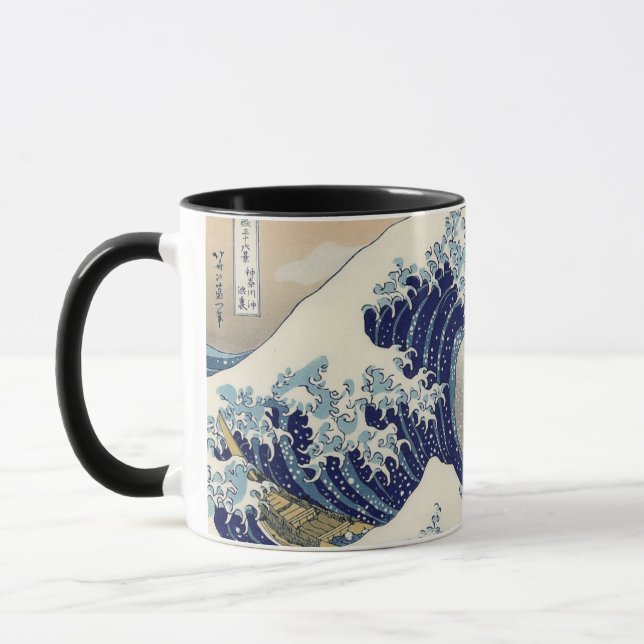 Der große Drohnenschwung von Kanagawa Tasse (Links)