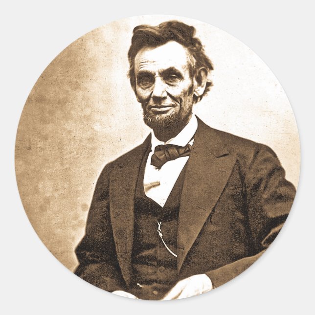 Der große Emancipator - Abe Lincoln (1865) Runder Aufkleber (Vorderseite)