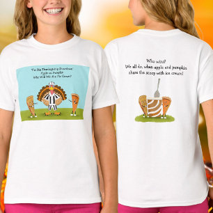 Der große Erntedank, der Kürbis und Apfel T-Shirt