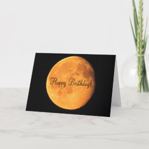 Der große gelbe Mond; Happy Birthday Karte