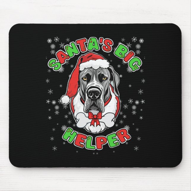 Der große Helfer des Weihnachtsmanns, Großer Däne, Mousepad (Vorne)