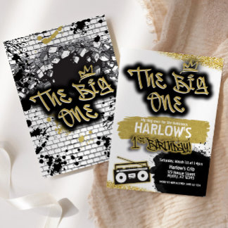 Der große Hip Hop 1. Geburtstag Einladung