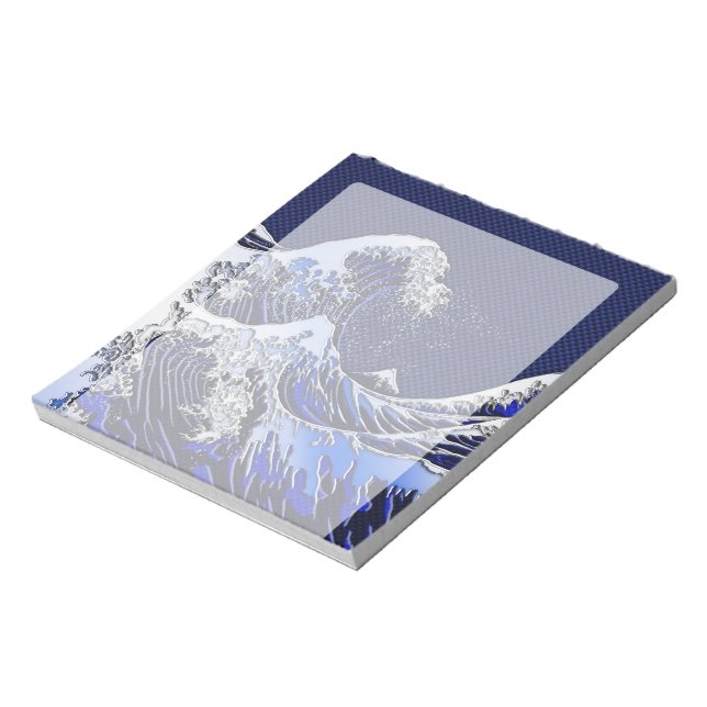 Der große Hokusai Wave Chrome Carbon sieht aus Notizblock (Rotiert)