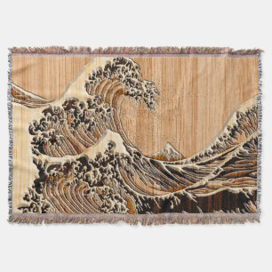 Der große Hokusai Wellen-hölzerne Artbambusdekor Decke