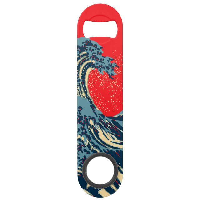 Der große Hokusai Wellen-Pop-Dekor Speed Flaschenöffner (Vorderseite)