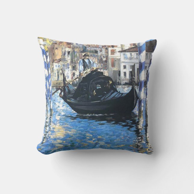 Der große Kanal von Venedig Edouard Manet Kissen (Vorderseite)