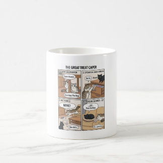 Der große Leckerli-Coup: Comic über den Katzensnac Kaffeetasse