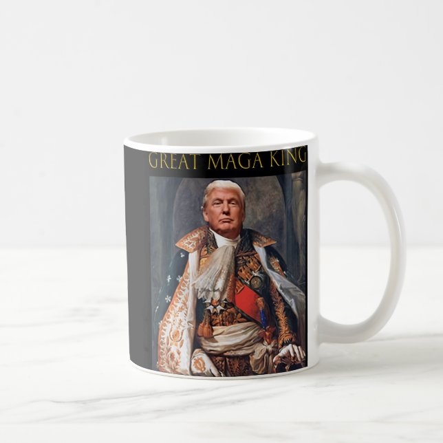 Der große Maga King Spaß Trump Ultra Maga King  Kaffeetasse (Rechts)