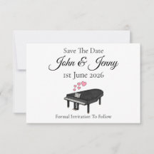 Der große Pianist Musical Wedding Save the Date