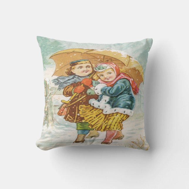 Der große Regenschirm Kissen (Vorderseite)