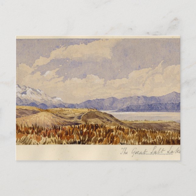 Der große Salzsee, Utah Postkarte (Vorderseite)