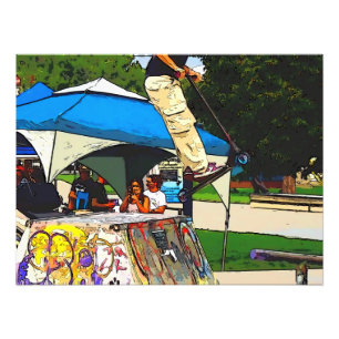 Der große Sprung - Scooter Trick Fotodruck