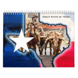 Der große Staat des Texas-Kalenders Kalender