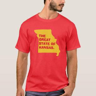 Der große Staat von Kansas: Missouri Map T - Shir T-Shirt