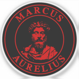 Der Große Stoiker Marcus Aurelius (rot) Aufkleber